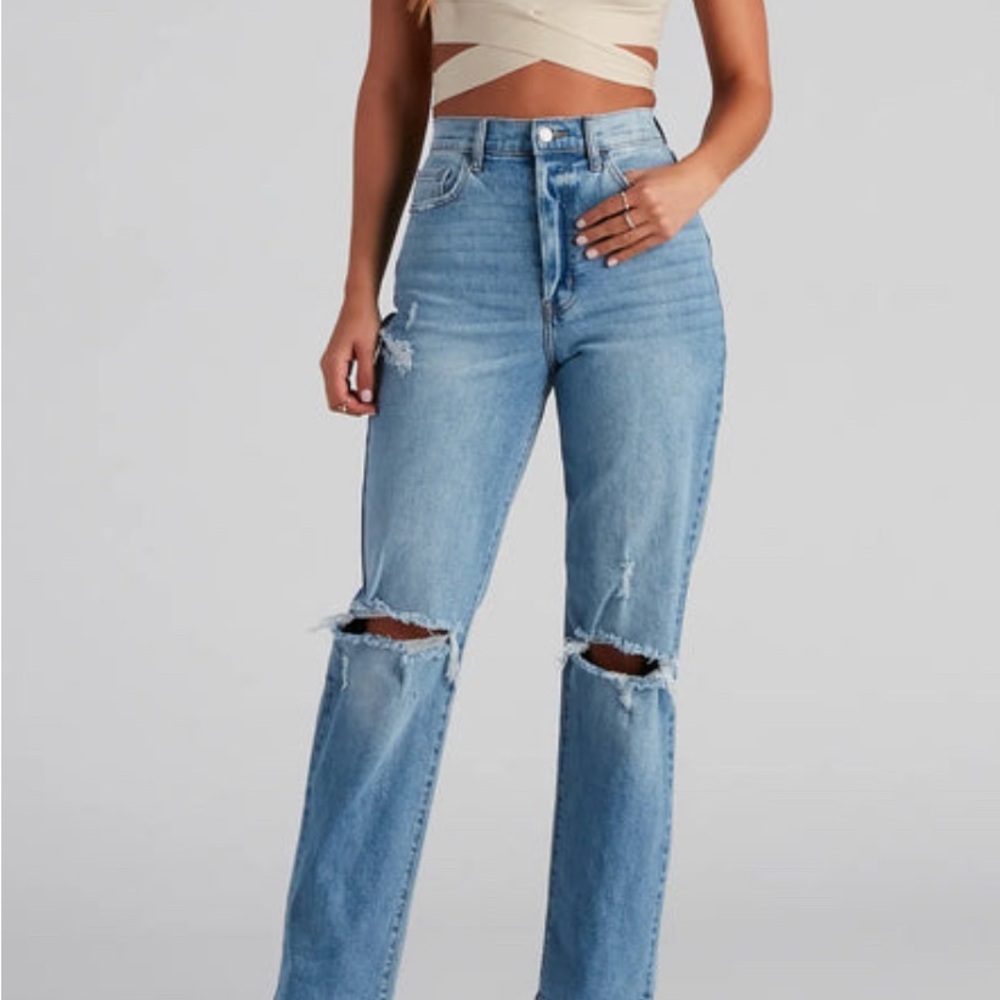 NWT Windsor Women's High Rise Distressed Boyfriend Jeans size 11